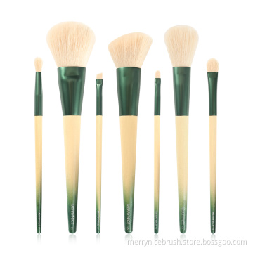 Merrynice new arrival private label 7Pcs bamboo makeup brush set high quality makeup brushes